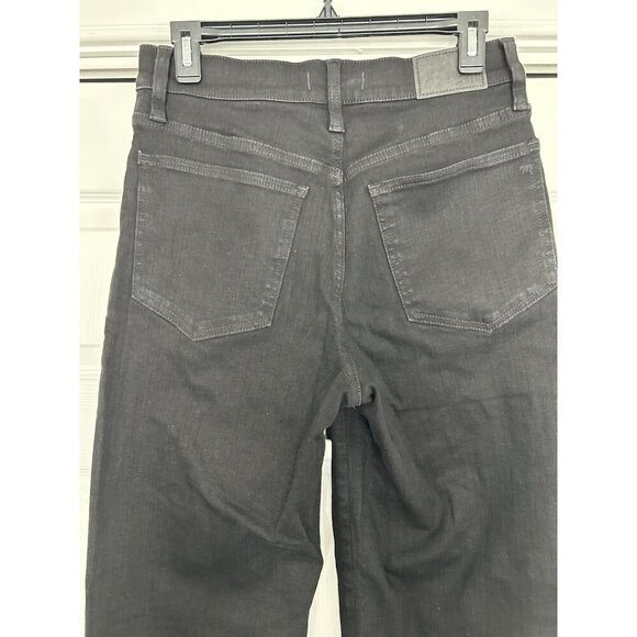 MADEWELL $138 The Perfect Vintage Wide-Leg Jeans in Black Rinse Wash Size 28 - Picture 6 of 15